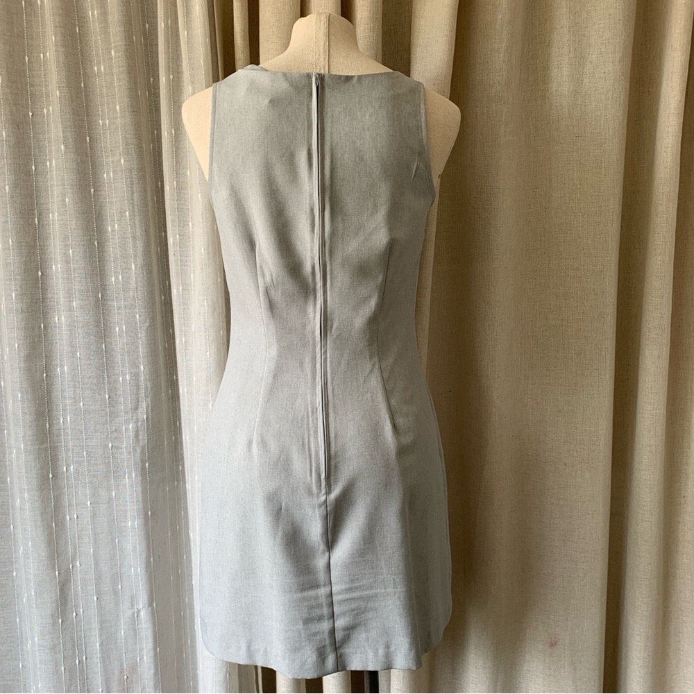 DANIEL LAURENT VINTAGE 90’s SIMPLE LIGHT GREY MINI DRESS - Picture 7 of 10